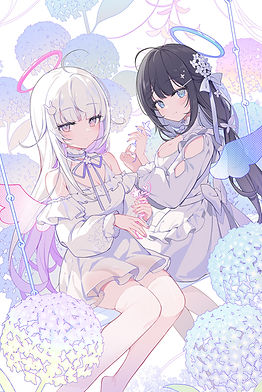 【特典付き】 イコモチ 天使の手毬花 ジクレー複製原画 A4 イコモチ原画コレクション by XART